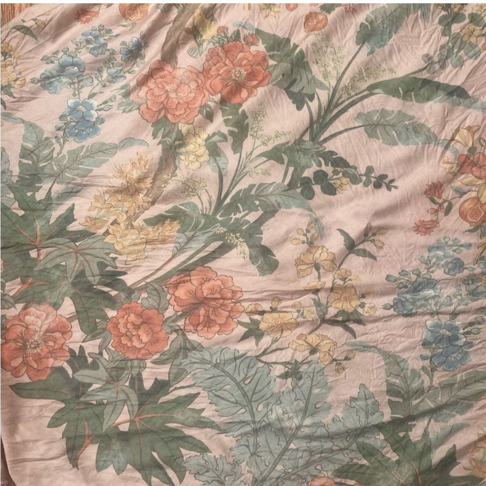 Pottery Barn Floral and Striped Patterned Fabric